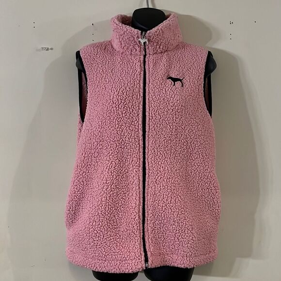 Pink Victoria’s Secret Sherpa vest - Picture 1 of 6
